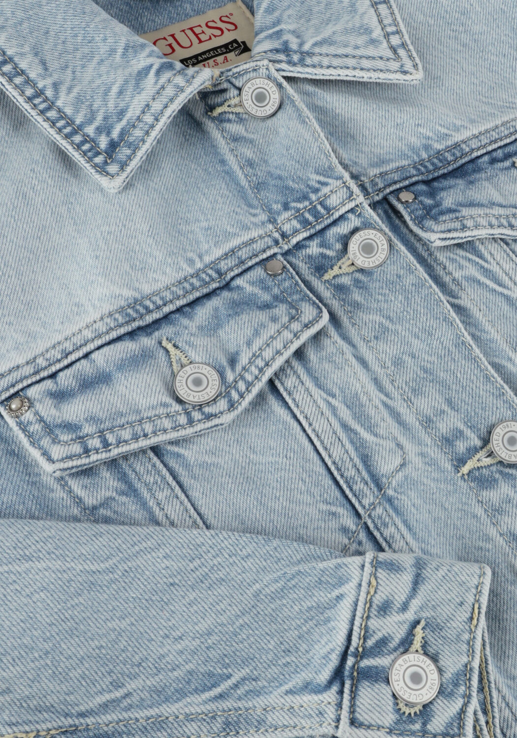 GUESS Veste en jean DORIA JACKET en bleu - large