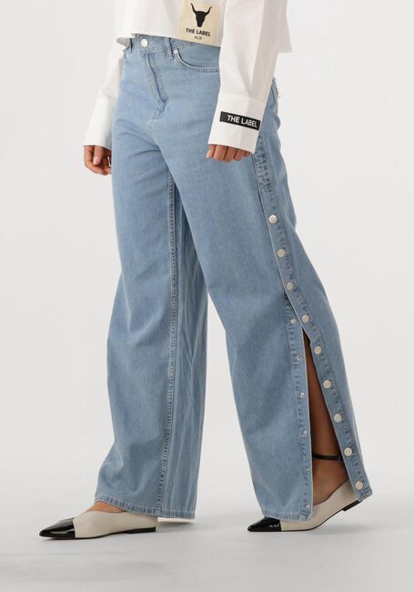 ALIX THE LABEL Straight leg jeans LADIES WOVEN CHAMBRAY DENIM PANTS Bleu clair - large