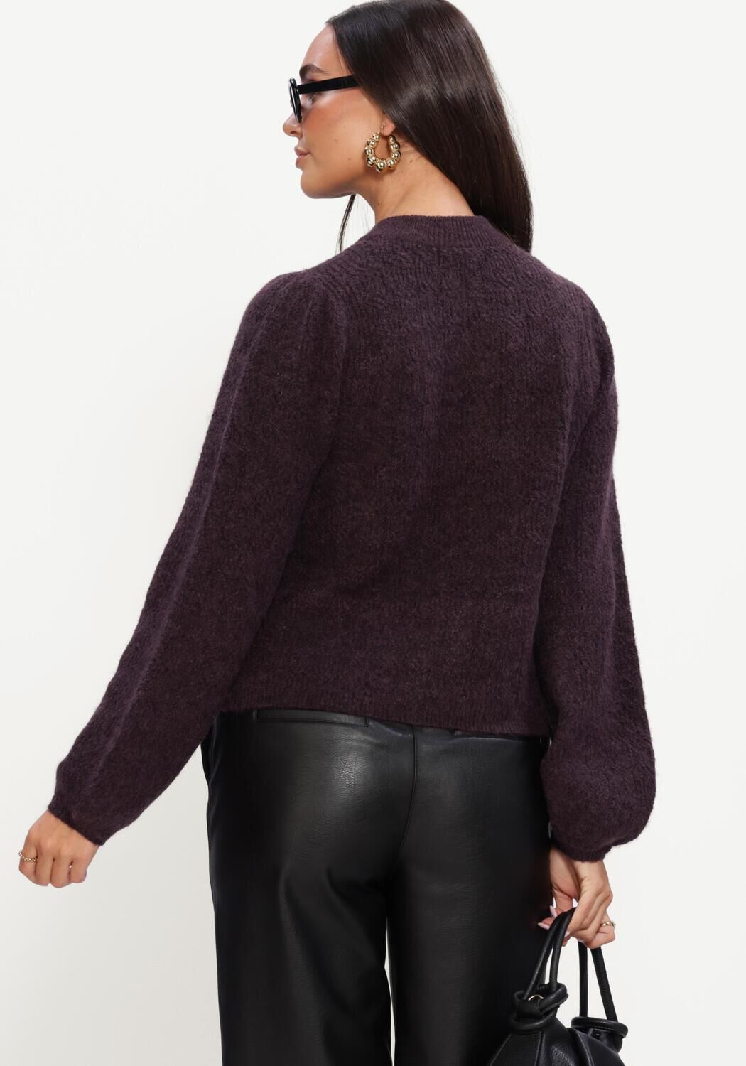 Y.A.S. Gilet YASBONSO LS KNIT CARDIGAN en violet - large