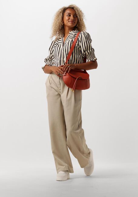 NEO NOIR DIANA CONTRAST STRIPE BLOUSE Blouses Crème - large