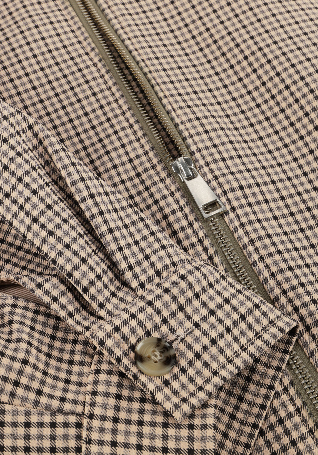 Beige CATWALK JUNKIE Jack CHECK BOMBER - large