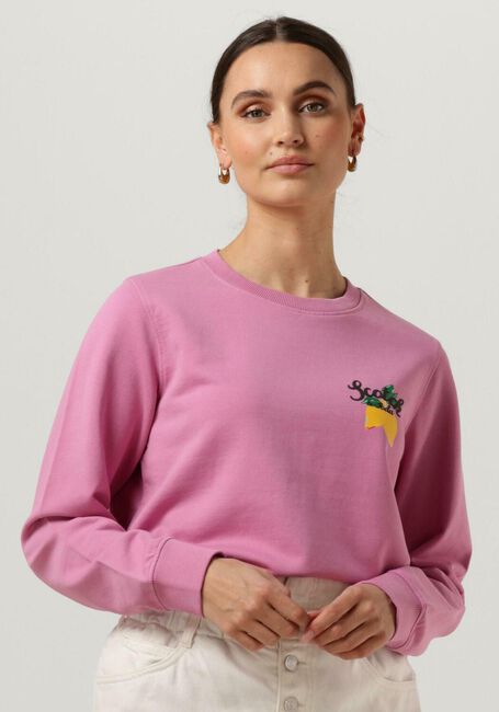 SCOTCH & SODA Chandail COTTON IN- CONVERSION REGULAR FIT CREWNECK SWEATER en rose - large