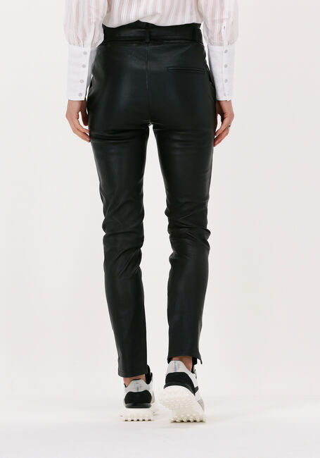 Zwarte EST'SEVEN Pantalon EST'PAPER BAG STRETCH LEATHER - large