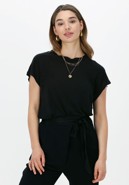10DAYS Haut TEE LINEN en noir - large