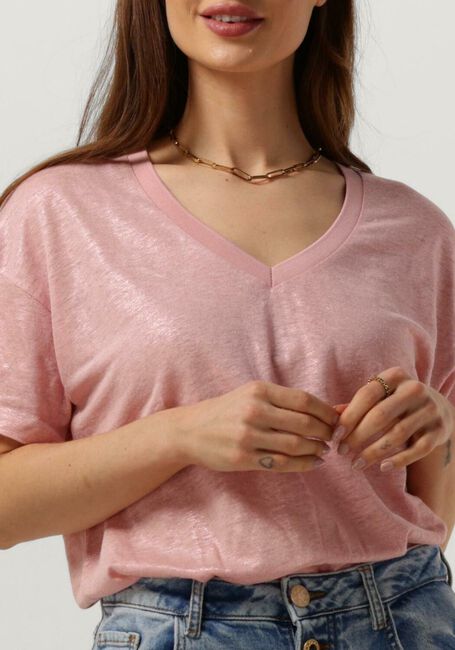 Roze MOS MOSH T-shirt CASA V-SS FOIL TEE - large