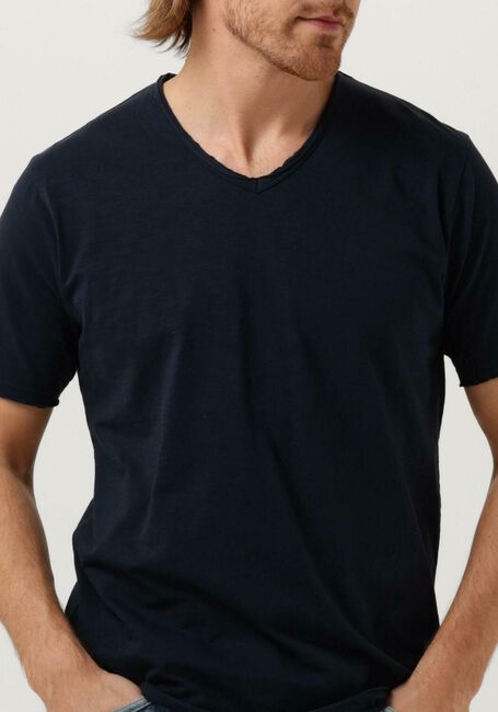 Donkerblauwe DSTREZZED T-shirt STEWART ORGANIC SLUB JERSEY - large