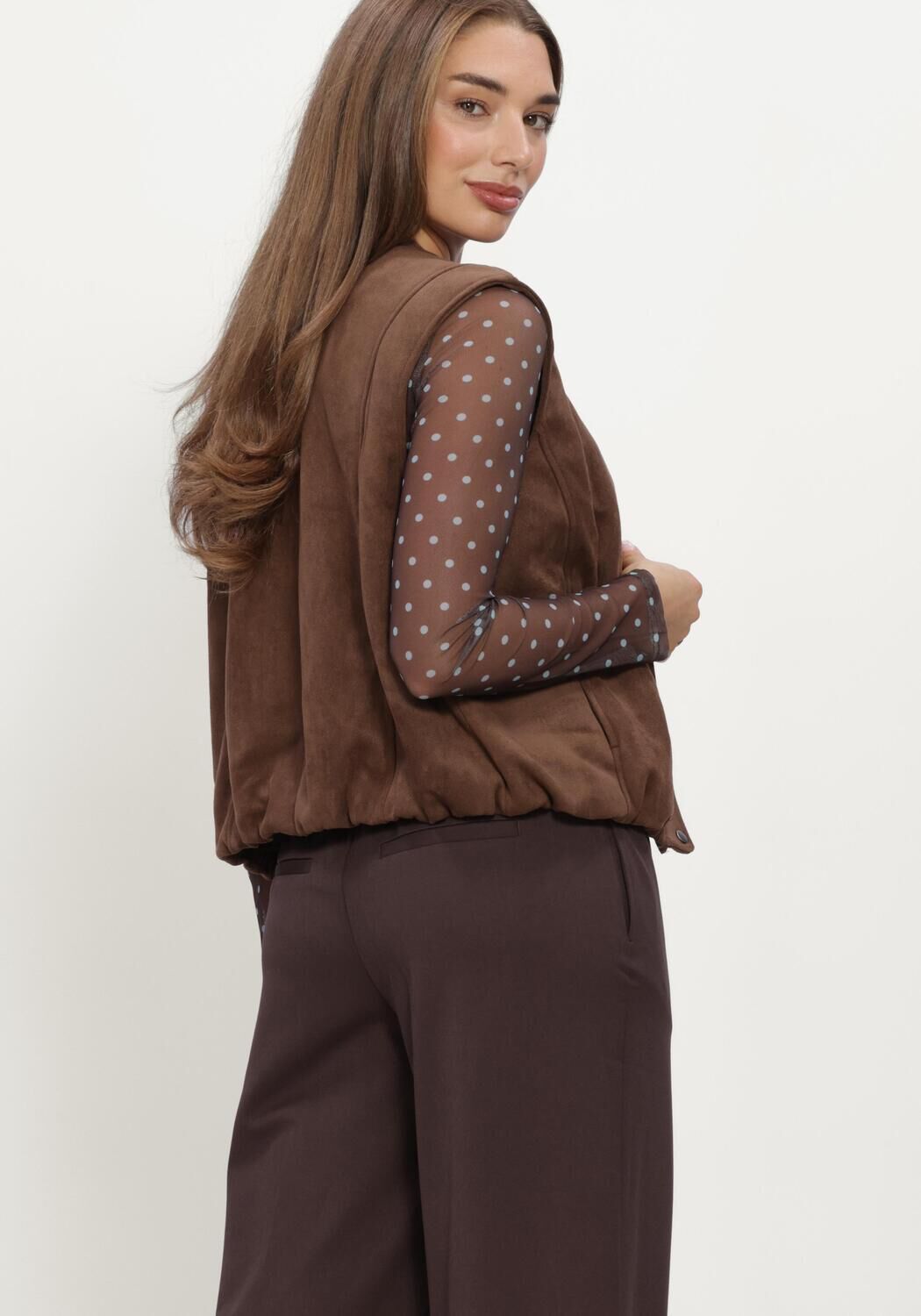 Bruine OBJECT Gilet OBJDENNA S/L WAISTCOAT - large