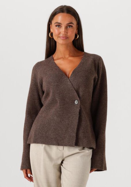 NEO NOIR Pull MARIE LOUISE KNIT CARDIGAN en marron - large