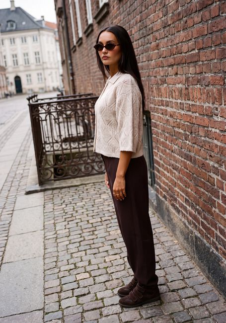OBJECT Pantalon large OBJLISA HW ANKEL BARREL en marron - large