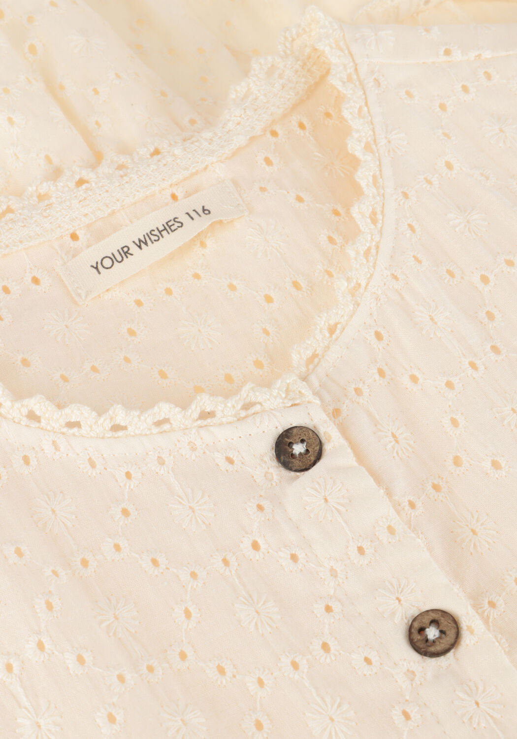 YOUR WISHES Mini robe SCHIFFLY PUFF SLEEVE DRESS &Eacute;cru - large