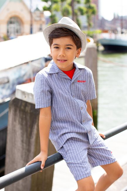 Blauwe MOODSTREET Korte broek BOYS SHORT STRIPED Blauwe MOODSTREET Korte broek BOYS SHORT STRIPED - large