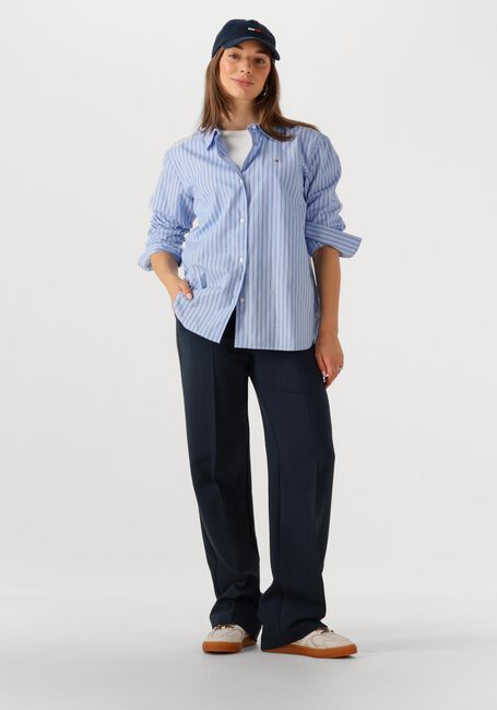 Blauwe TOMMY HILFIGER  ESS POPLIN EASY FIT SHIRT - large