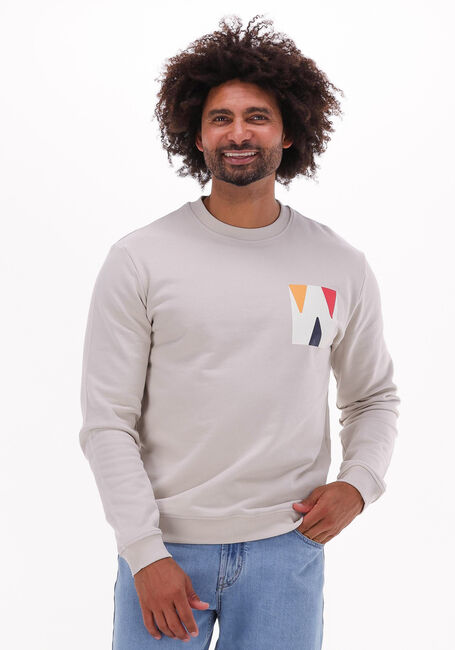 WOODBIRD Chandail JACS BOX CREW en beige - large