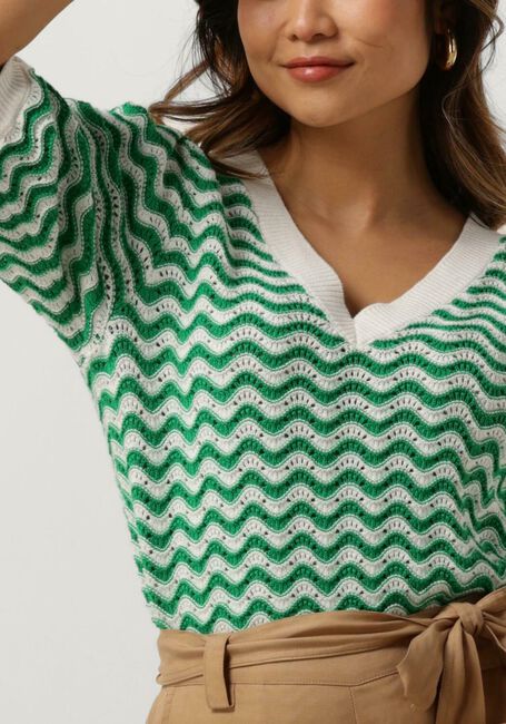 MINUS T-shirt MAIKA 2/4 SLEEVE KNIT T-SHIRT en vert - large
