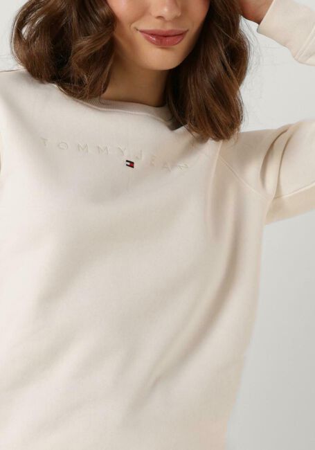 TOMMY JEANS Pull TJW REG TONAL LINEAR CREW en blanc - large