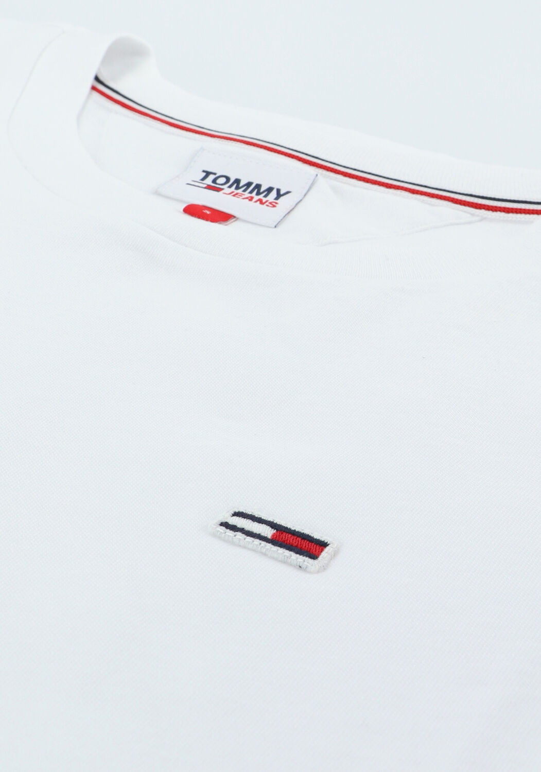 Witte TOMMY JEANS T-shirt TJW REGULAR JERSEY C NECK - large