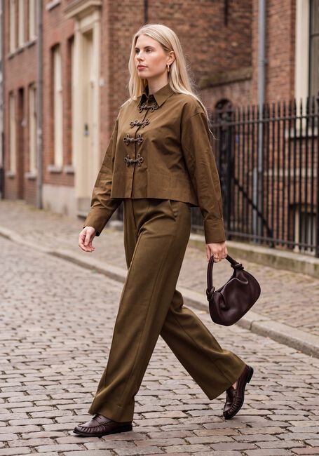 Y.A.S. YASLEEMA FROG LS SHIRT S. Blouses en vert - large
