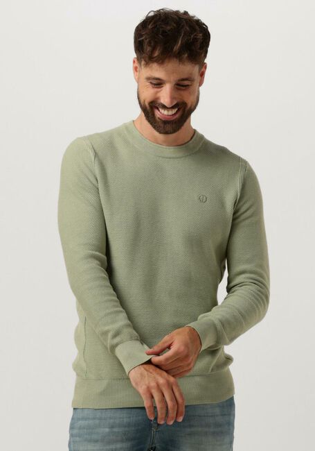 Groene DSTREZZED Trui MERCURY CREW - large