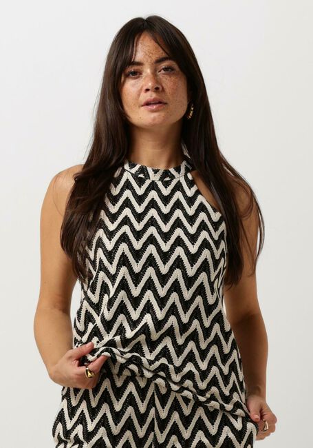 SUMMUM Haut SINGLET ZIG ZAG CROCHET en noir - large
