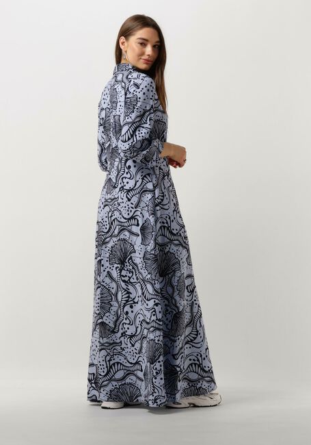 Lichtblauwe OBJECT Midi jurk OBJJESSA ALLI 3/4 SHIRT DRESS - large