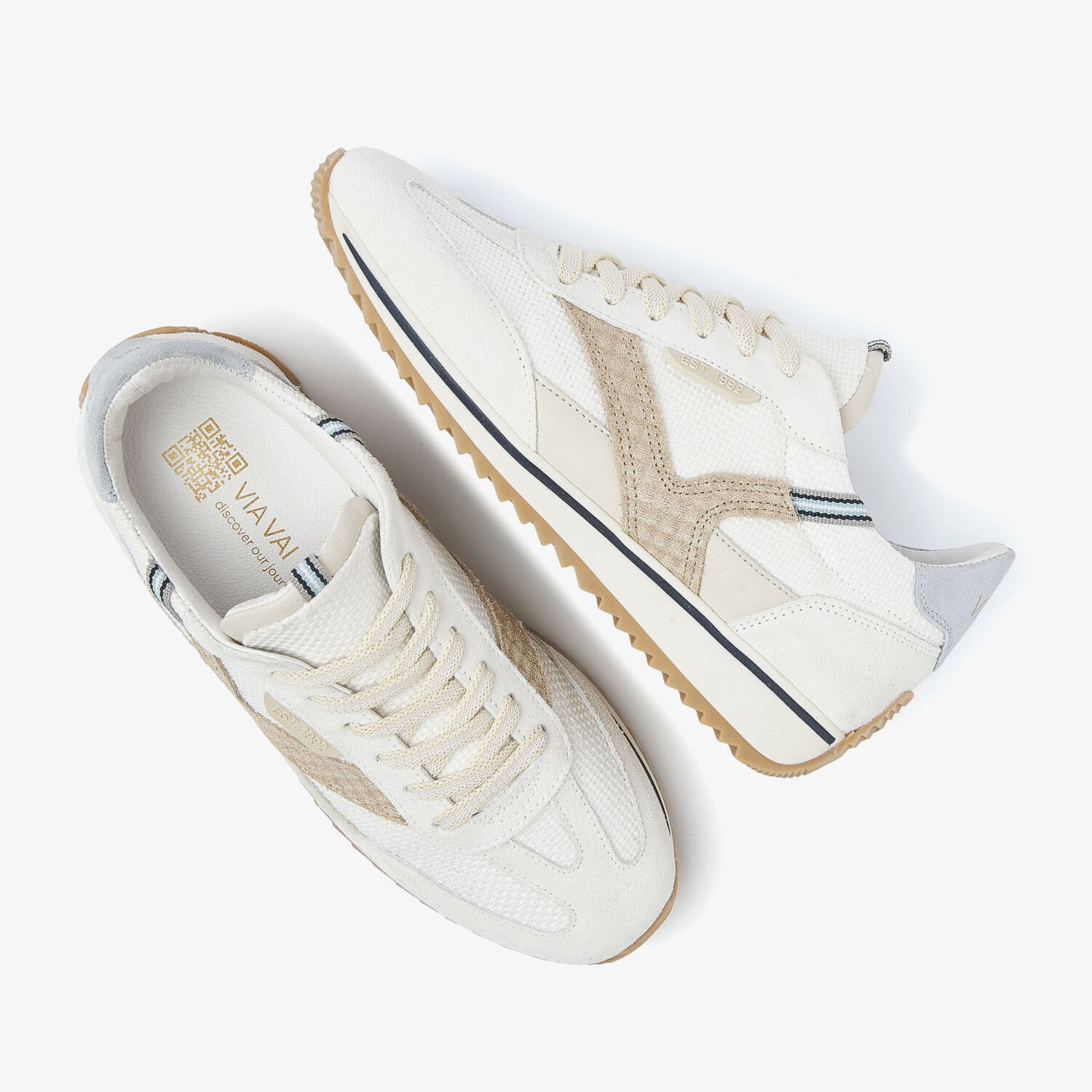 VIA VAI Baskets basses MIKKI RUBY en blanc - large