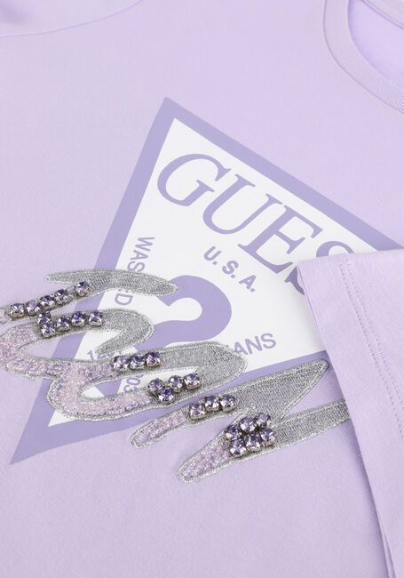 GUESS T-shirt SS CN ICON TEE Lilas - large