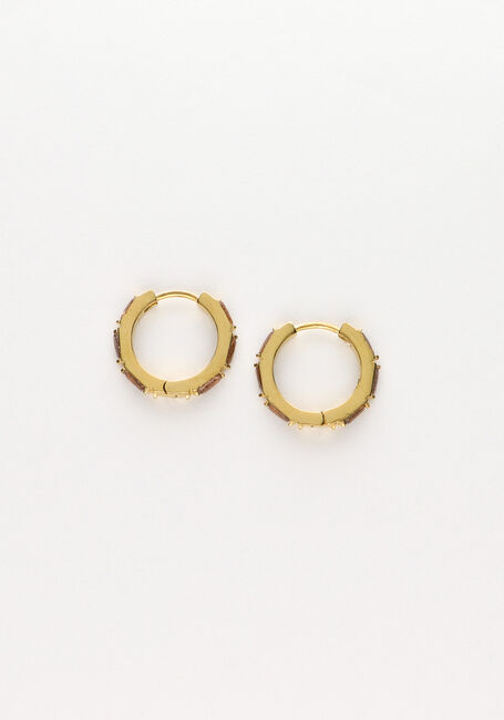 NOTRE-V Boucles d'oreilles OORBELLEN STRASS en taupe - large