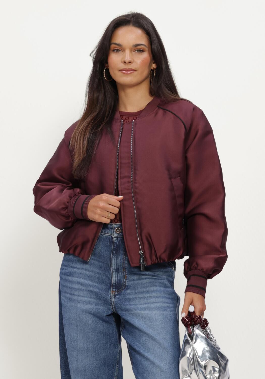 MOS MOSH Jack MMCALICO SATEEN JACKET Bordeaux - large