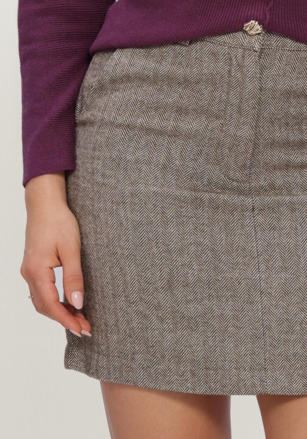 YDENCE Mini-jupe SKIRT REMY en taupe - large
