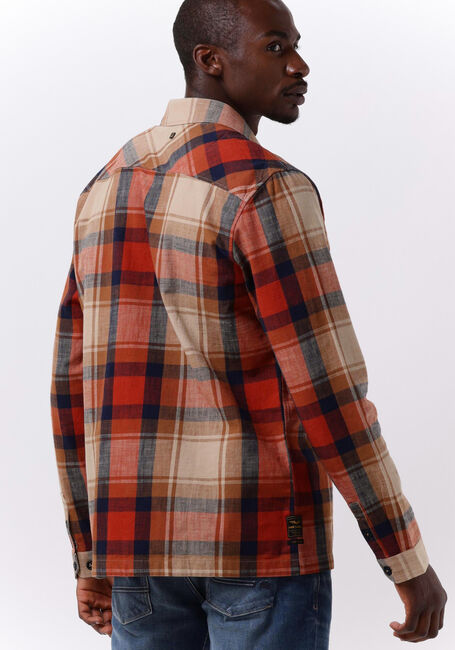 Bruine PME LEGEND Casual overhemd LONG SLEEVE SHIRT CTN YD SLUB CHECK - large