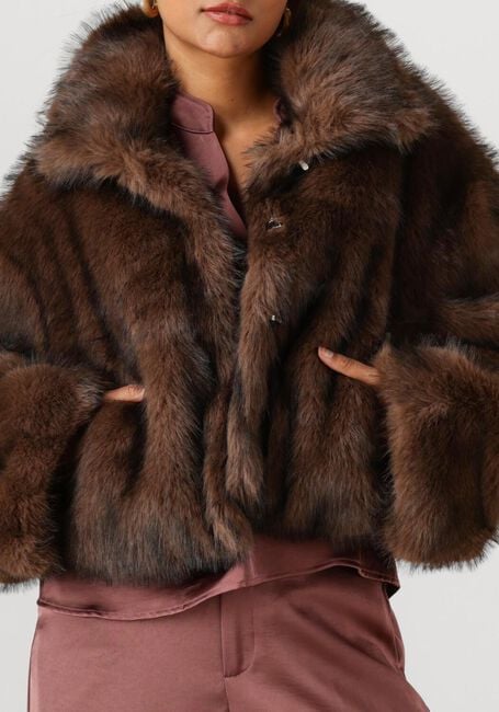 Bruine NEO NOIR Faux fur jas STEFF FAUX FUR JACKET - large