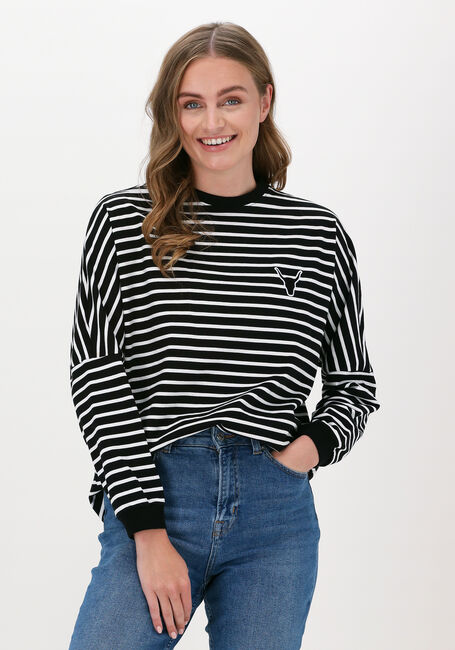 Zwarte ALIX THE LABEL Top LADIES KNITTED OVERSIZED TOP W - large