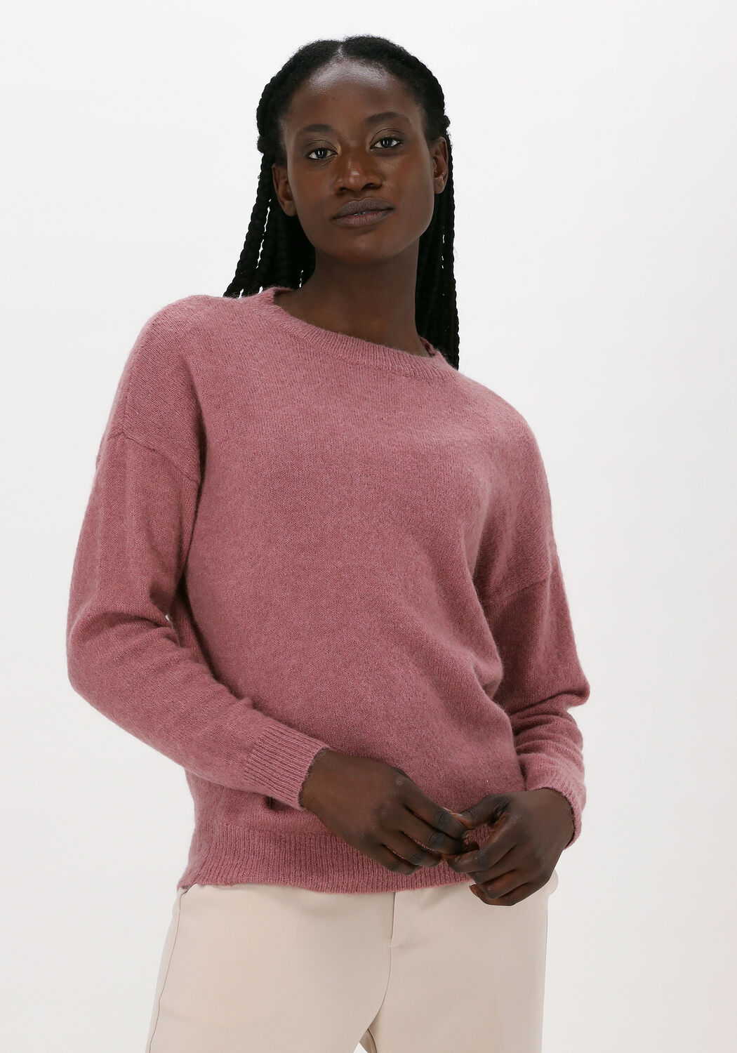 Zacht store roze trui
