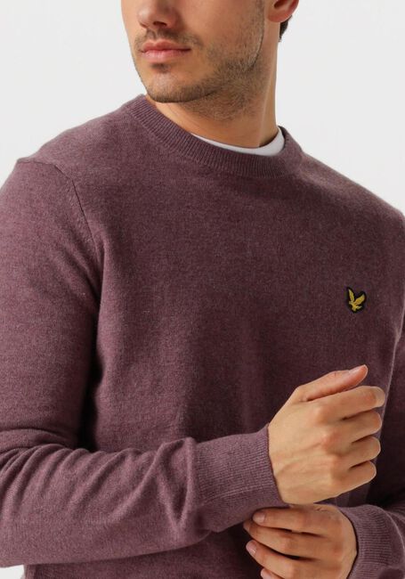 LYLE & SCOTT Pull LAMBSWOOL BLEND CREW NECK JUMPER en violet - large