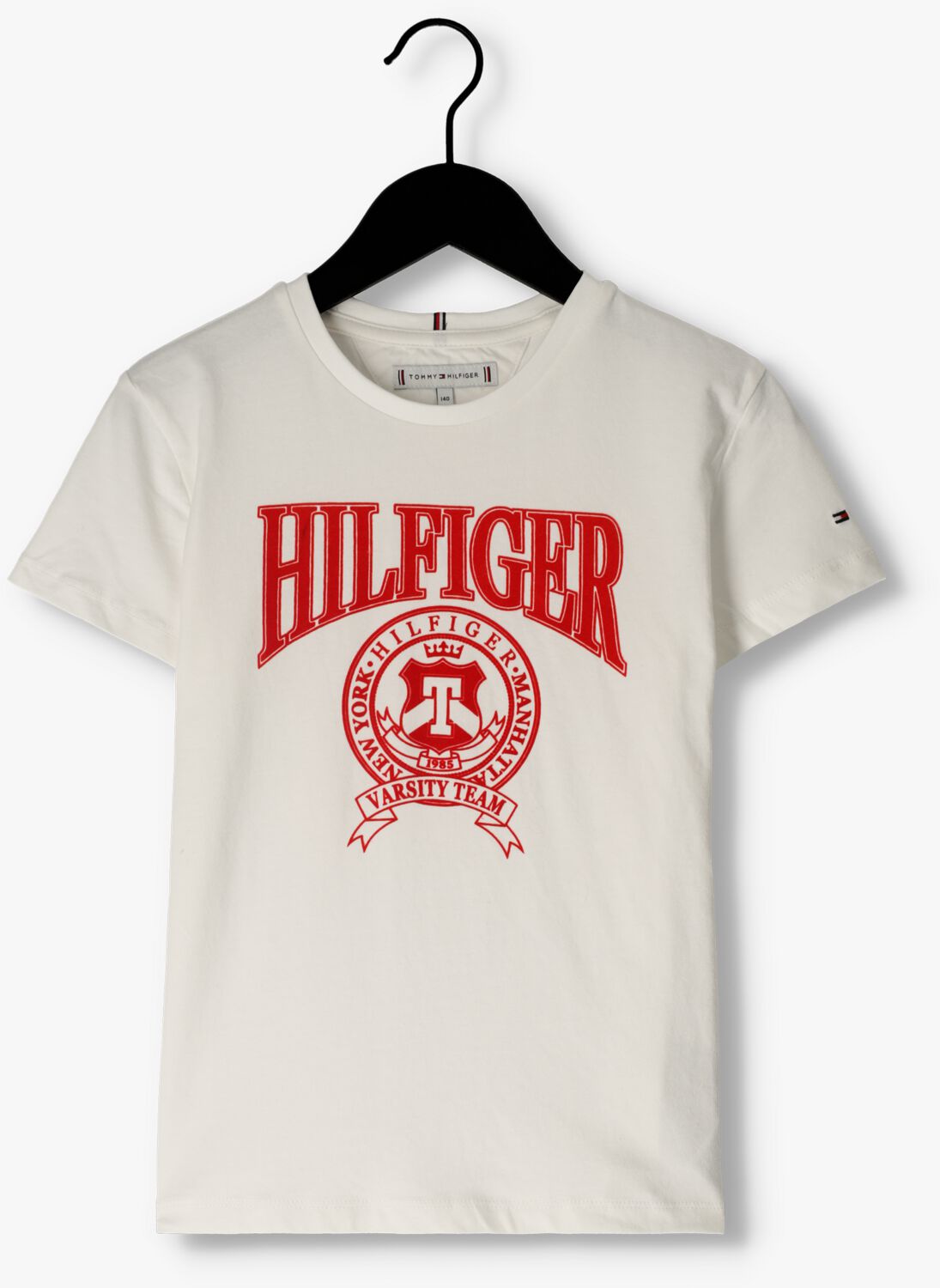 overspringen ego Ongewijzigd Witte TOMMY HILFIGER T-shirt HILFIGER VARSITY TEE S/S | Omoda