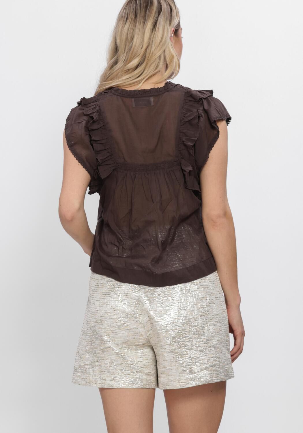 Bruine NEO NOIR Tops & T-shirts JAYLA S VOILE TOP - large