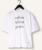 Witte CALVIN KLEIN T-shirt SS CKJ LOGO TEE Witte CALVIN KLEIN T-shirt SS CKJ LOGO TEE - medium