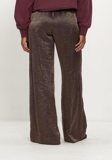 BY-BAR Pantalon large LODI METALLIC PANTS en marron - large