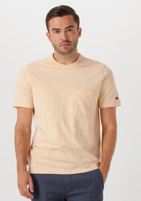CAST IRON T-shirt SHORT SLEEVE R-NECK REGULAR FIT COTTON SLUB Rose clair - large