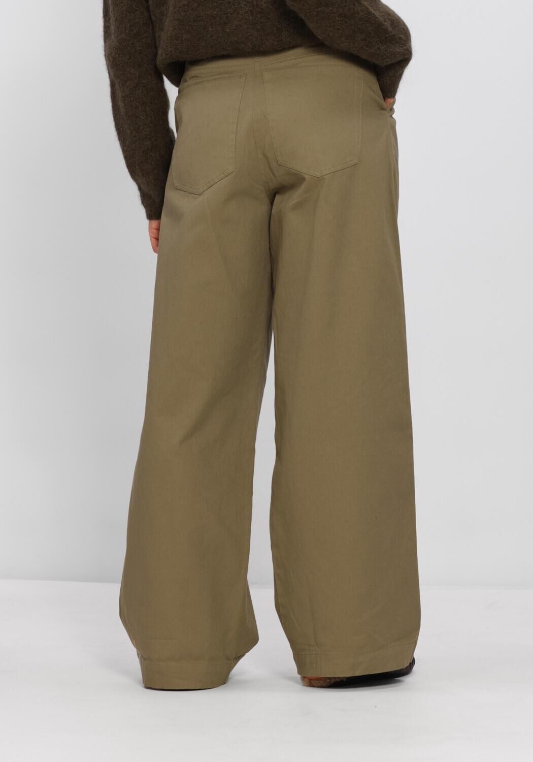Khaki BOII STUDIOS Wijde broek JULIE - large