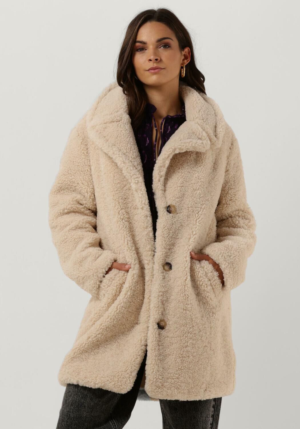 Manteau teddy bear beige deals