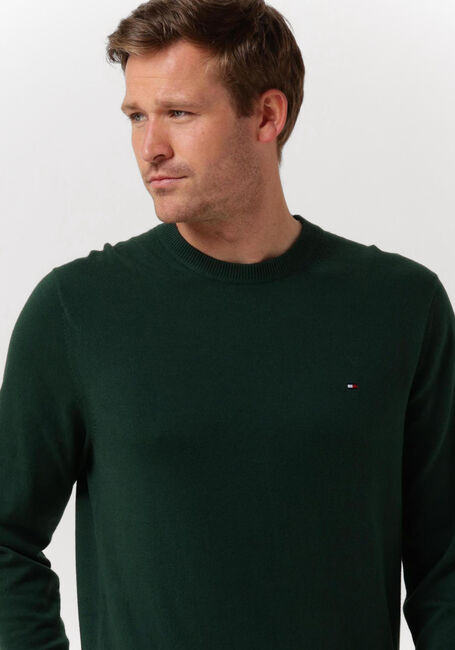 TOMMY HILFIGER Pull PIMA ORG CTN CASHMERE CREW NECK Vert foncé - large