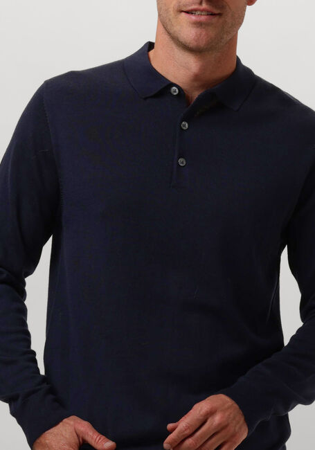 PROFUOMO Polo POLO LONG SLEEVE Bleu foncé - large