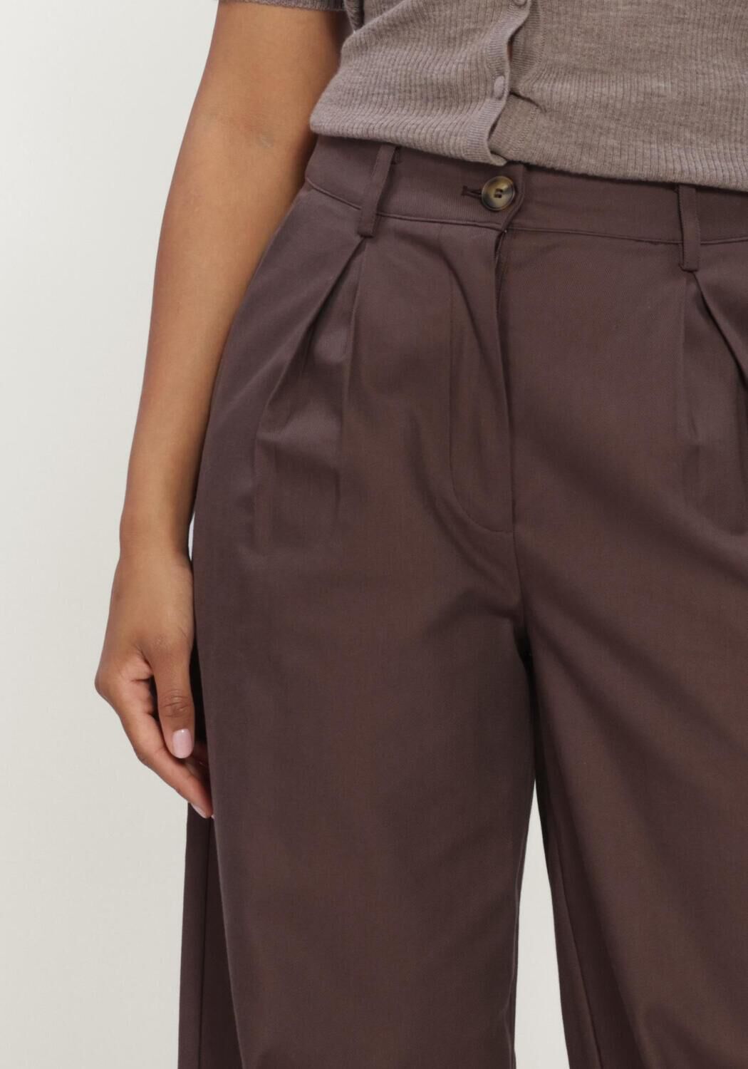 MODSTR&Ouml;M Pantalon large TOREMD PANTS en marron - large