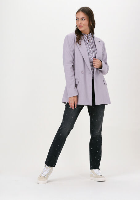 Paarse CO'COUTURE  SANDY DOBBY CHECK SHIRT - large