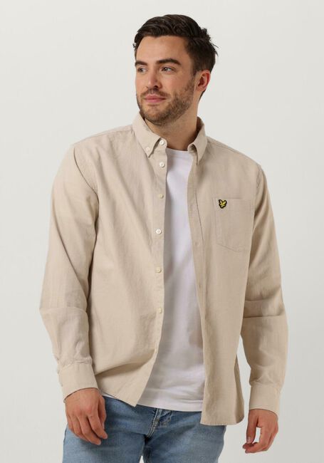 LYLE & SCOTT Chemise décontracté COTTON LINEN BUTTON DOWN SHIRT en beige - large