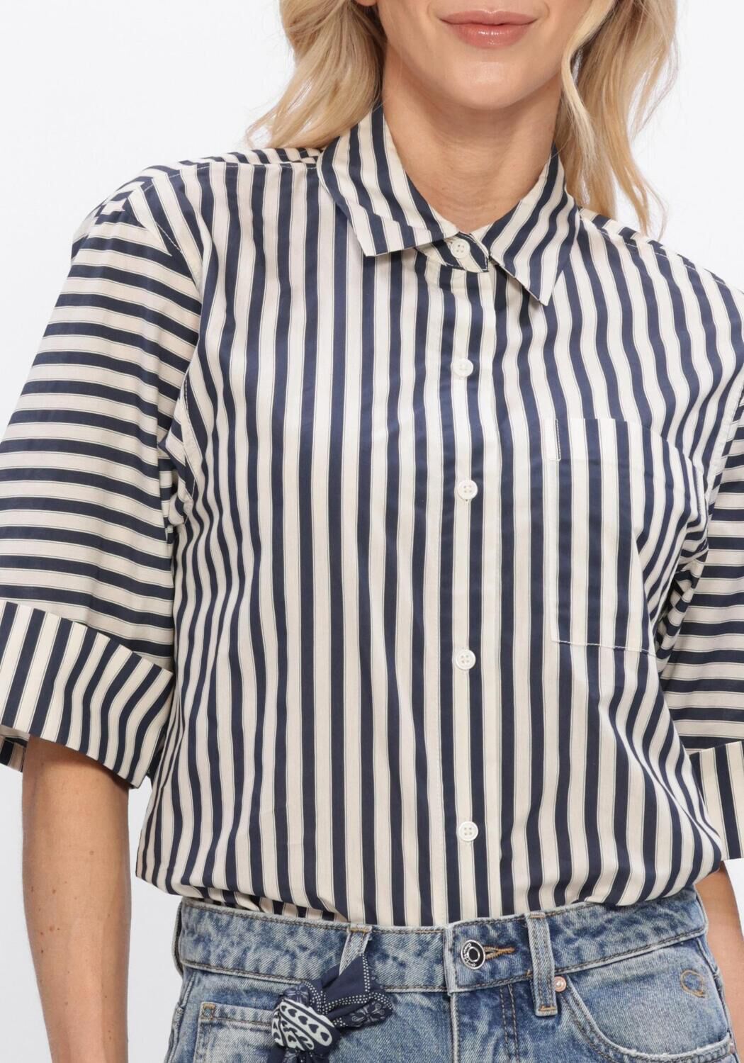 Blauwe CIRCLE OF TRUST  MAUREEN BLOUSE - large