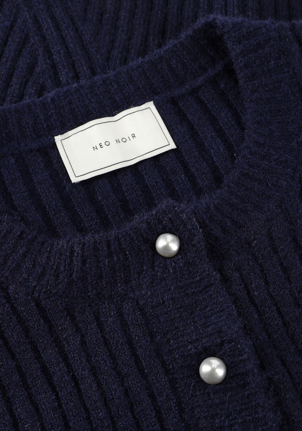 Donkerblauwe NEO NOIR Vest PULI KNIT CARDIGAN - large