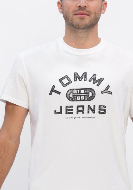 Witte TOMMY JEANS T-shirt TJM REG TJ GYM SS TEE EXT - large