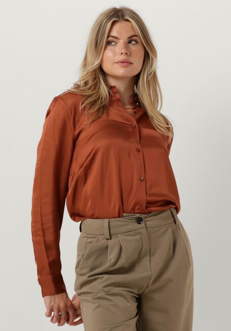 Bruine MODSTRÖM Blouse BEATEMD SHIRT - large